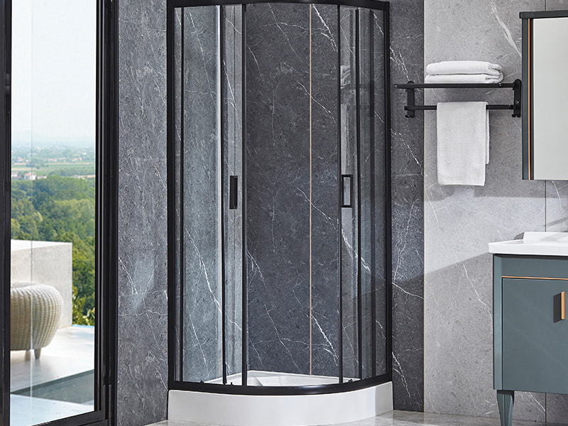 SE Sliding Glass Door For Shower Enclosusre, Black Aluminium Profile