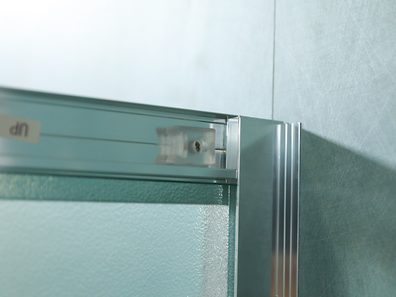 RE Sliding Shower Enclosusre, Matt Tempered Glass, Chrome Aluminium Profile, Double Holes Handle, With Tray