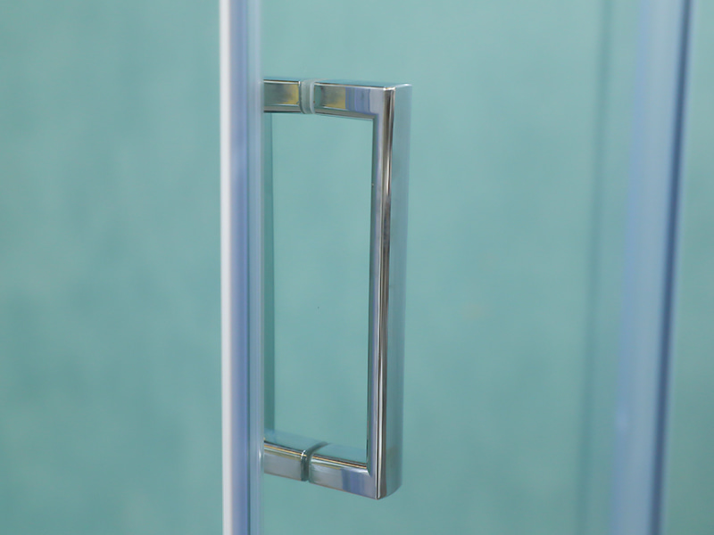 RE Sliding Shower Enclosusre, Clear Tempered Glass, Chrome Aluminium Profile, Double Holes Handle, With Tray