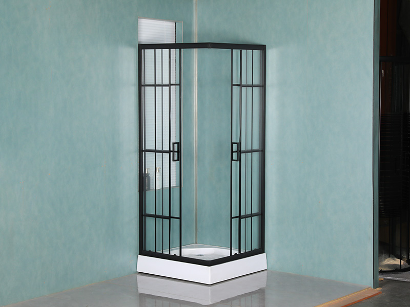 SQ Clear Tempered Glass With Printing Sliding Shower Enclosusre