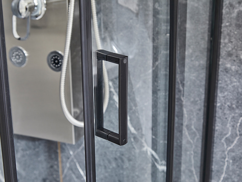 SE Sliding Glass Door For Shower Enclosusre, Black Aluminium Profile