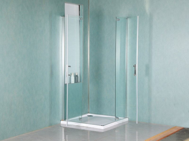 LA High Shower Enclosure With Double Holes Handle, With Tray