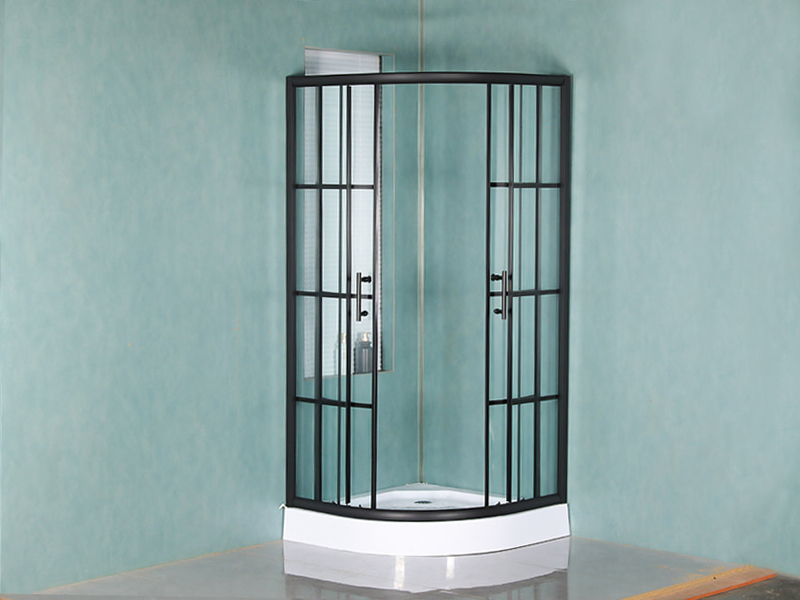 SE Arc Shape Tempered Glass Bathroom Double Sliding Shower Enclosure