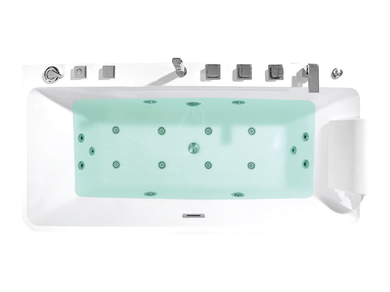 8680 Rectangular indoor waterfall whirlpool bathtub