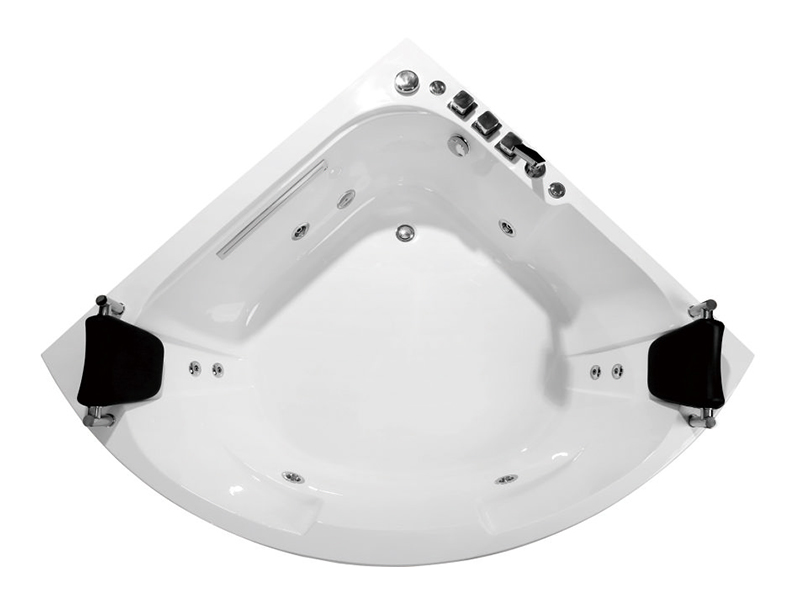 8710 Modern freestanding corner whirlpool bathtub